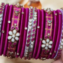 Purple & White - 13 Bangle Set